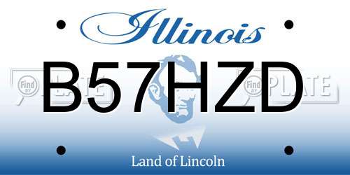 B57HZD Illinois License Plate