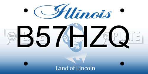 B57HZQ Illinois License Plate