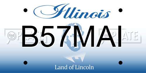 B57MAI Illinois License Plate