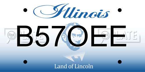 B57OEE Illinois License Plate