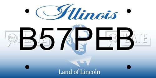 B57PEB Illinois License Plate