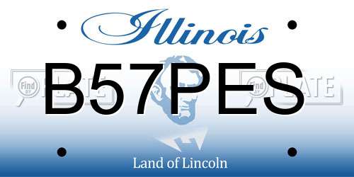 B57PES Illinois License Plate