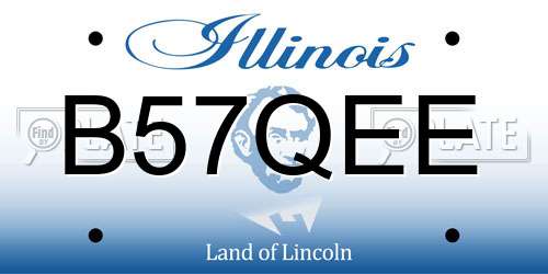 B57QEE Illinois License Plate