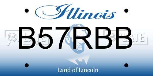 B57RBB Illinois License Plate