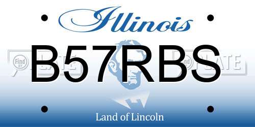 B57RBS Illinois License Plate