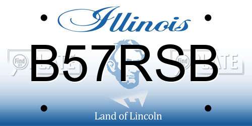 B57RSB Illinois License Plate