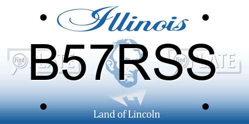 B57RSS Illinois License Plate