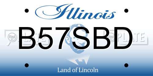 B57SBD Illinois License Plate