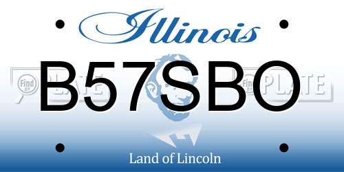 B57SBO Illinois License Plate