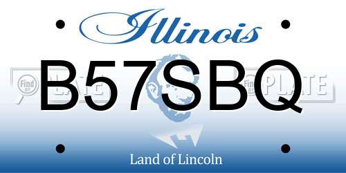B57SBQ Illinois License Plate