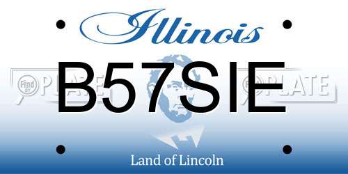 B57SIE Illinois License Plate