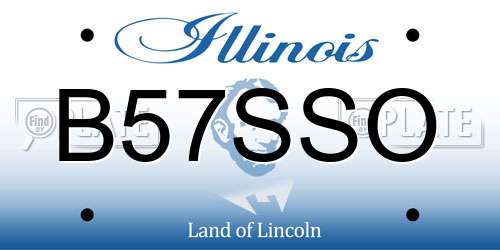 B57SSO Illinois License Plate