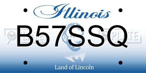 B57SSQ Illinois License Plate