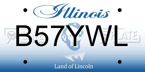 B57YWL Illinois License Plate