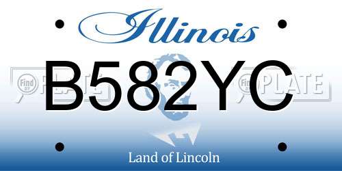 B582YC Illinois License Plate