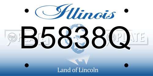 B5838Q Illinois License Plate
