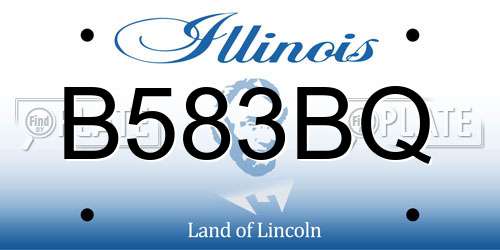 B583BQ Illinois License Plate