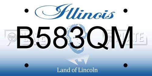 B583QM Illinois License Plate