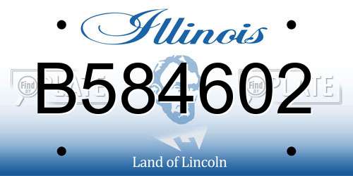 B584602 Illinois License Plate