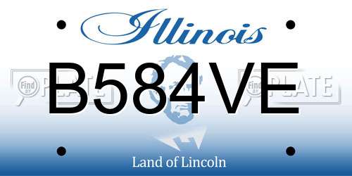 B584VE Illinois License Plate