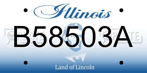 B58503A Illinois License Plate