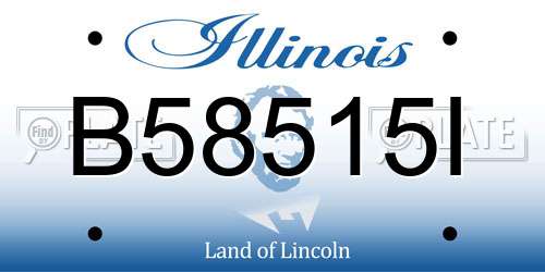 B58515I Illinois License Plate