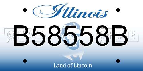 B58558B Illinois License Plate