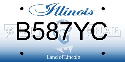 B587YC Illinois License Plate