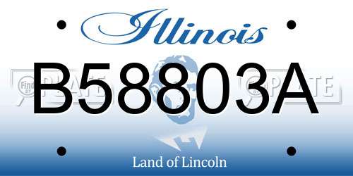 B58803A Illinois License Plate