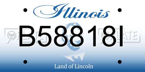 B58818I Illinois License Plate