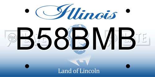 B58BMB Illinois License Plate
