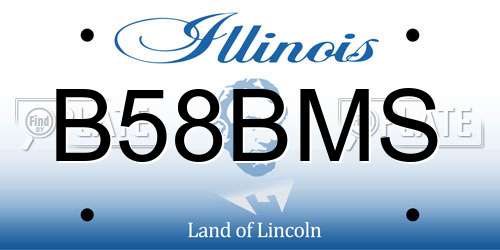 B58BMS Illinois License Plate