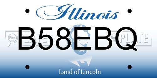 B58EBQ Illinois License Plate