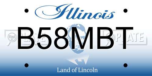 B58MBT Illinois License Plate