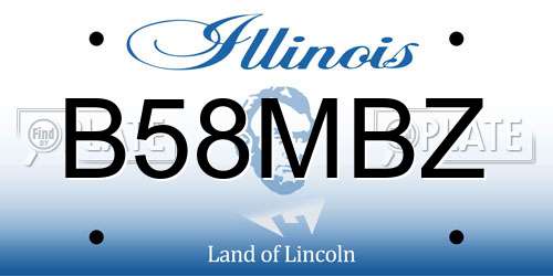 B58MBZ Illinois License Plate