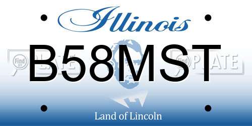 B58MST Illinois License Plate