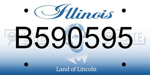 B590595 Illinois License Plate