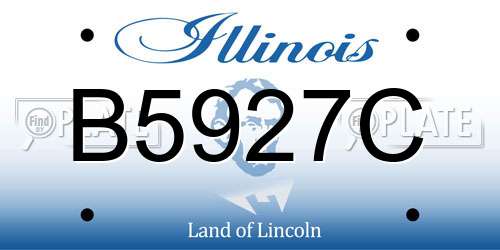 B5927C Illinois License Plate