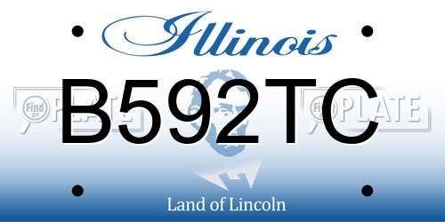B592TC Illinois License Plate