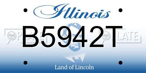 B5942T Illinois License Plate