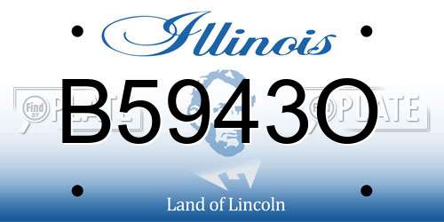 B5943O Illinois License Plate