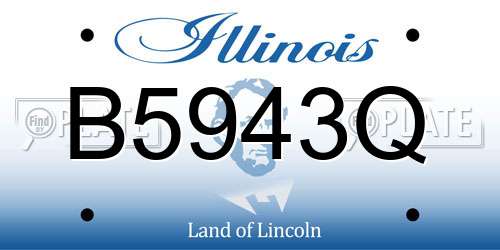 B5943Q Illinois License Plate