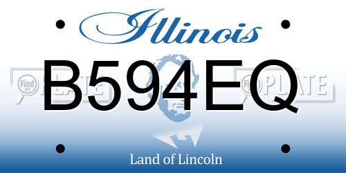 B594EQ Illinois License Plate