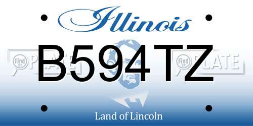 B594TZ Illinois License Plate
