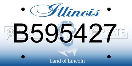 B595427 Illinois License Plate