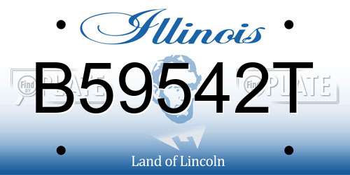 B59542T Illinois License Plate