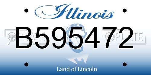 B595472 Illinois License Plate