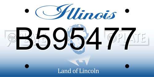 B595477 Illinois License Plate
