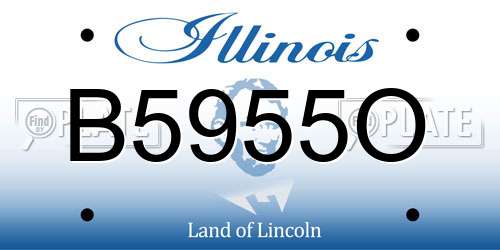 B5955O Illinois License Plate