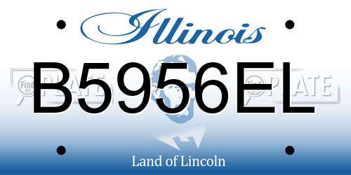 B5956EL Illinois License Plate